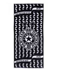 PARTIZAN Peškir za plažu 70x160cm, crna/bela - 4000160