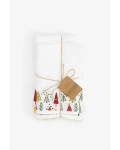 STEFAN Set peškira 30x50/50x90cm Jelka, bela