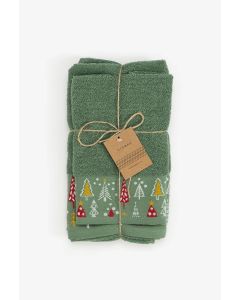 STEFAN Set peškira 30x50/50x90cm Jelka, zelena