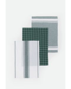 STEFAN Set kuhinjskih krpa 3/1 45x65cm, zelena