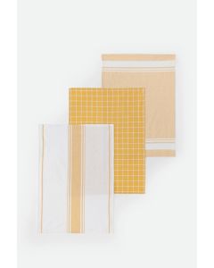 STEFAN Set kuhinjskih krpa 3/1 45x65cm, žuta