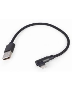 GEMBIRD USB kabl na Lightning, CC-USB2-AMLML-0.2M pod uglom, 0.2 m, crna - 39811