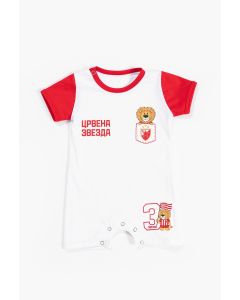 CRVENA ZVEZDA Romper Lav, bela/crvena