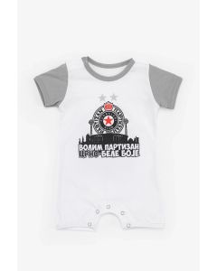 PARTIZAN Romper Volim Partizan crno-bele boje