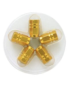 SUMEX Kapice ventila  aluminijumske zlatne set 5kom - 4006950