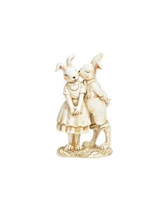 DEKOR DOM Uskršnja dekoracija RABBITS POLY WHITE 16cm 10035397
