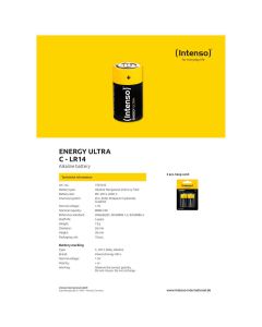 INTENSO Baterija alkalna, LR14 / C, 1,5 V, blister 2 kom - LR14 / C - 12493