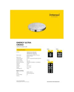 INTENSO Baterija litijumska, CR2032/6, 3 V, dugmasta,blister 6 kom - CR2032/6 - 12502