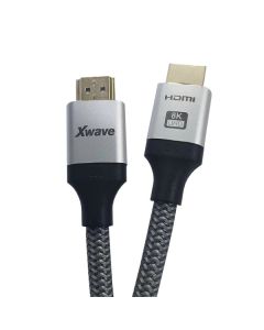 XWAVE Kabl HDMI 2.1 8K, HDR, upleten kabl,28+30AWG, pozlaceni, 3m - 031089