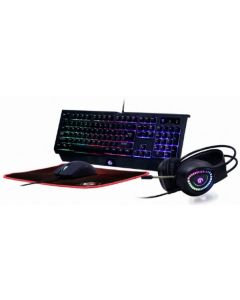 GEMBIRD GGS-UMGL4-01 4-in-1 Gejmerski set Phantom tastatura, mis, slusalice i podloga - 40025