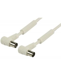 NEDIS VLSP40120W200 Antenski koaksijalni kabl musko-ženski, 120dB, konektori pod uglom, 20m Beli