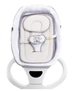 BBO Ljuljaška za bebe Bella, bela - PD-B07WSTRIPES