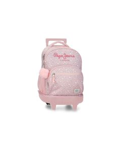 PEPE JEANS MIA ranac za školu sa točkićima - light pink