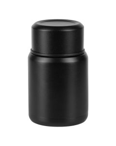 Termo posuda za hranu CHILLI 500 ml – vakuum izolacija do 12 h, sklopiva kašika, crna