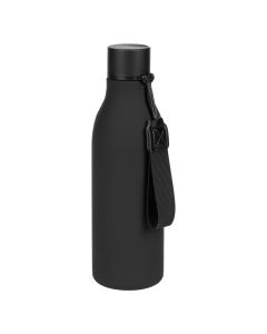 Termos boca HOMA 500 ml – soft touch, vakuum izolacija do 12 h, traka za nošenje, crna