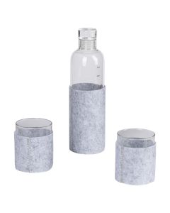 Set boca 500 ml i dve čaše 200 ml SAKURA – borosilikatno staklo, filc obloga