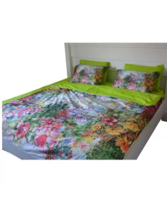 VIKTORIJA Posteljina 3D saten flowers - VLK000413-flowers