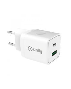 CELLY Kućni punjač ProPower TC2USBUSB-C20W sa dva ulaza - TC2USBUSBC20WWH