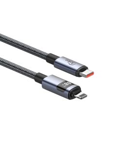 KONFULON Data kabl DL95, LCD Display, 27W, Type C na Lightning 1m