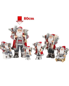 Novogodišnja figura Deda Mraz crveni 80 cm 42-70192 - 42-70192