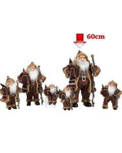 Novogodišnja figura Deda Mraz braon 60 cm 42-70196 - 42-70196