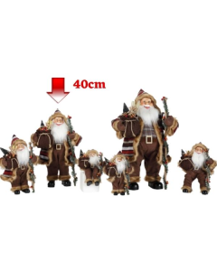 Novogodišnja figura Deda Mraz braon 40 cm 42-70197 - 42-70197