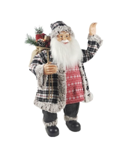 Novogodišnja figura Deda Mraz sa muzikom, svetlom i pokretima 80 cm 42-70203 - 42-70203