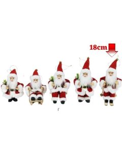 OSTALO DEDA MRAZ SA SKIJAMA 18CM CRVENI
