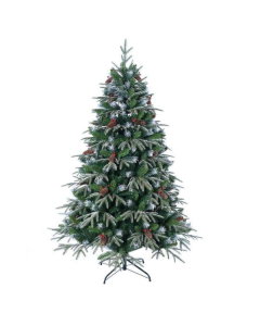 Novogodišnja jelka snežna sa šišarkama 180 cm 42-70675 - 42-70675