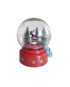 Novogodišnja snežna kugla 12.5x12.5x18cm, crvena/zlatna