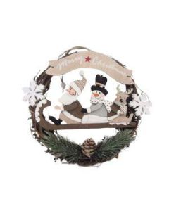 Drveni novogodišnji ukras za vrata Merry Christmas