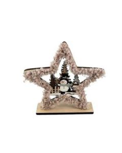 Drveni novogodišnji ukras Zvezda