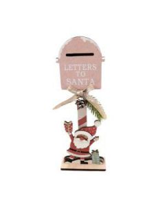 Drveni novogodišnji ukras Pismo za Deda Mraza