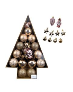 Set novogodišnjih ukrasa za jelku 24/1, zlatna