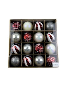 Set novogodišnjih kugli 6cm 16/1, šarena