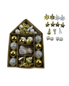 Set novogodišnjih ukrasa za jelku 30/1, zlatna