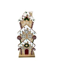 Drveni novogodišnji ukras Kućica