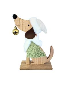 Drveni novogodišnji ukras Kuca