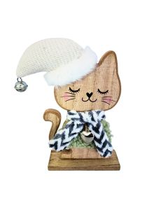 Drveni novogodišnji ukras Maca