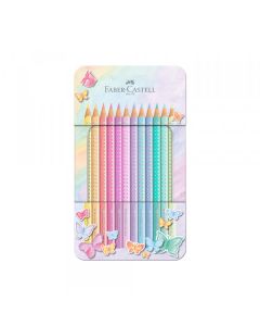 Drvene bojice Faber Castell Grip Sparkle pastel metalna kutija 1/12 201910 - F395