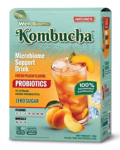 NATURE'S Well Biome Kombuha Sveža breskva 15 kesica, 75gr - MedSan598