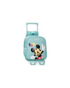 MICKEY Ranac 25 cm sa točkićima - Tirkizna - 8435692764442