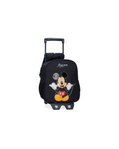 MICKEY Ranac 25 cm sa točkićima - Crna - 8435692764480