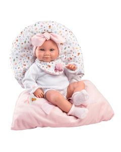 LLORENS Lutka beba Nika u roze nosiljci - 73801