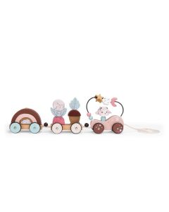 MOULIN ROTY Drvena igračka na povlačenje vozić  - Après la Pluie - 715367