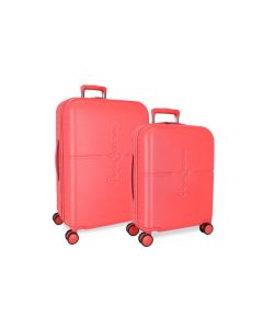 PEPE JEANS ABS Set kofera 2/1 - fuchsia