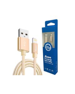 XWAVE Kabl USB IPHONE 1.2m 3A, lightning aluminium, zlatna - 028886
