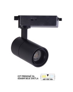 FORMA LED šinski reflektor CCT 12W 3000K,4000K,6400K TL08-12CCT BK