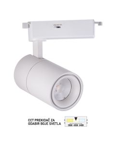 FORMA LED šinski reflektor CCT 30W 3000K,4000K,6400K TL08-30CCT WH