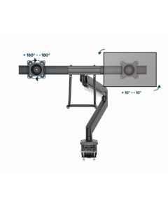 GEMBIRD Nosač MA-DA2-04 za dva monitora, tilt, 17